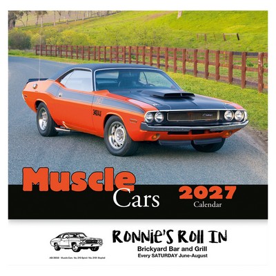 Muscle Cars Wall Calendar: 2027 Stapled